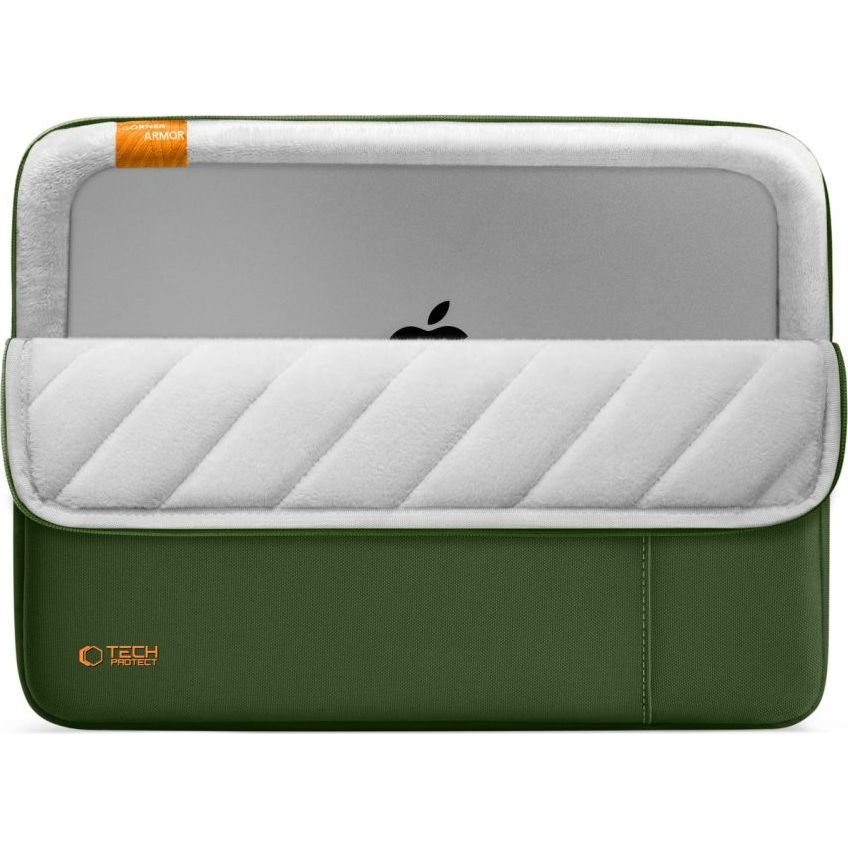 Uniwersalne etui na laptopa 15"-16" Tech-Protect Defender, ciemnozielone.